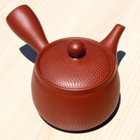 常滑焼　盛正窯　朱泥帯型トビカンナ急須　ステンレス茶こし　日本製