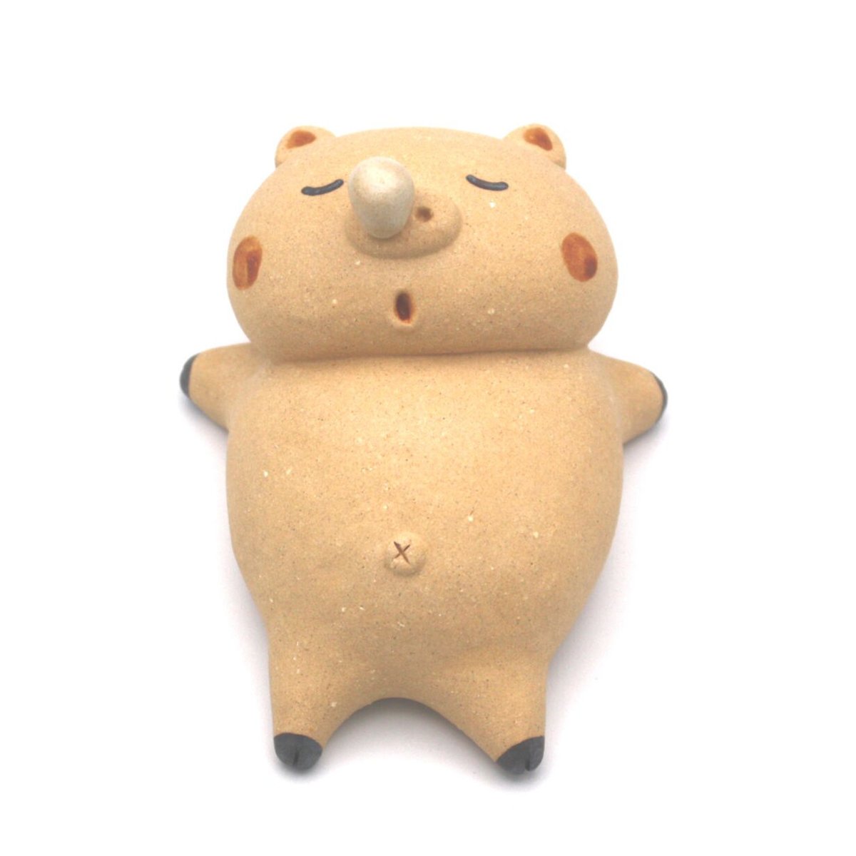 常滑焼 置物 常滑焼 手造り陶置物 お昼寝ぶた | とことこパーク