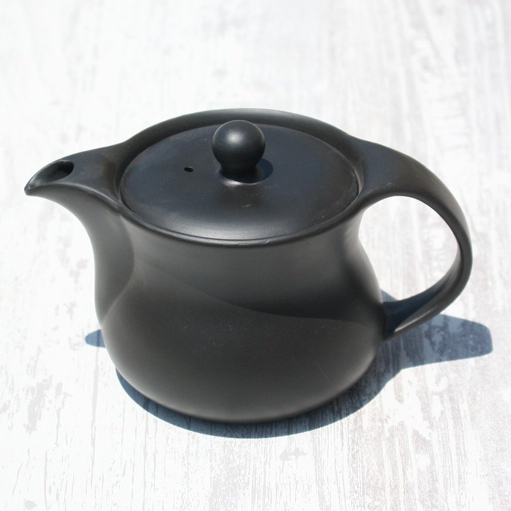 常滑焼 里山窯 黒窯変臼型ポット ステンレスカゴアミ 日本製