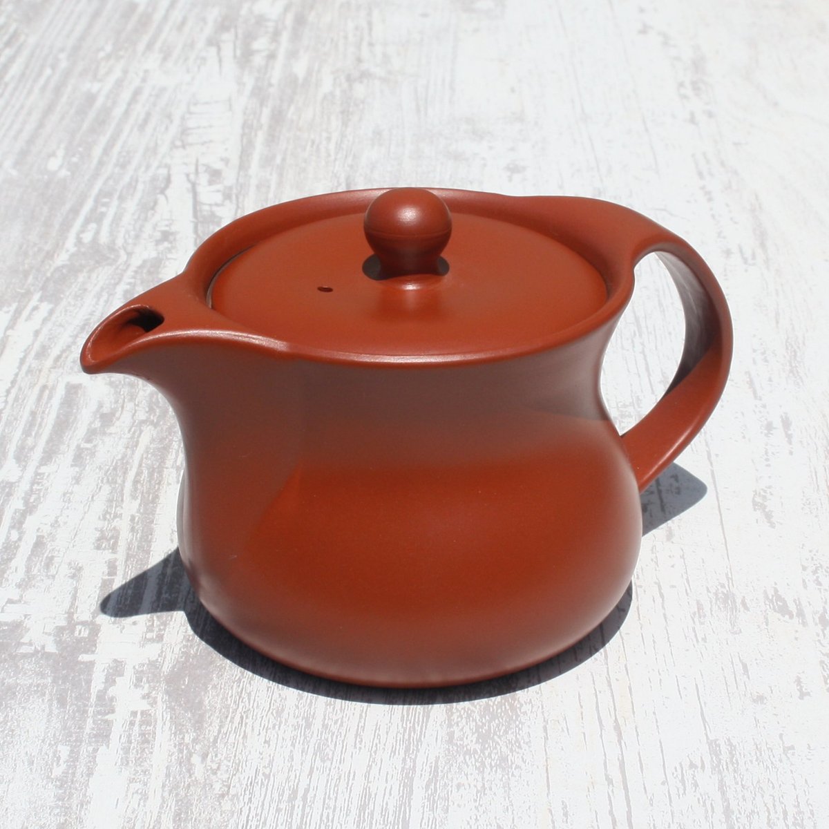 常滑焼 里山窯 朱泥臼型ポット ステンレスカゴアミ 日本製 | とことこ