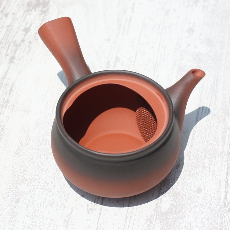 常滑焼 常風窯 朱窯変壷型急須 セラメッシュ（陶製茶こし） 日本