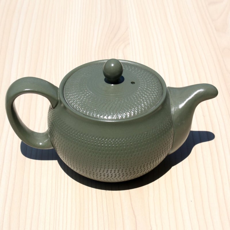 常滑焼 盛正窯 茶切れすっきりポット 緑 セラメッシュ 日本製