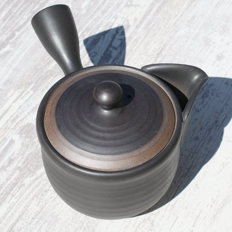 常滑焼 盛正窯 焼締黒化粧 広口たっぷり急須 楽捨て構造 セラメッシュ