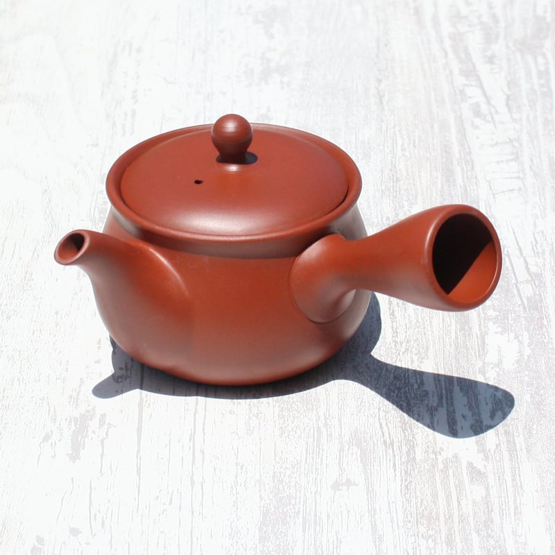 常滑焼 富仙窯 朱泥袋型松彫急須 ステンレスアミ 日本製 | とことこパーク