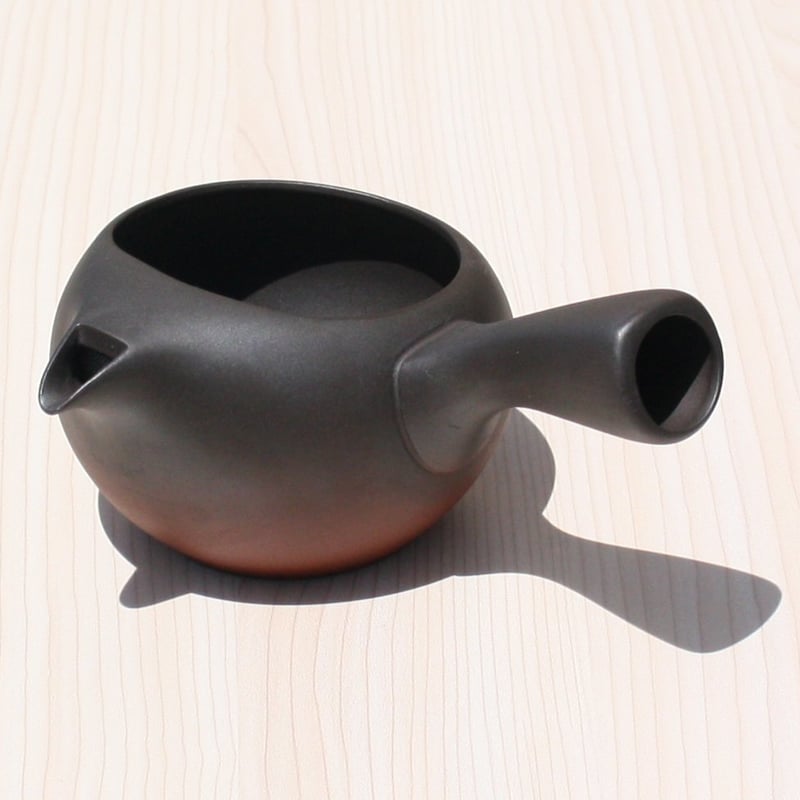 常滑焼 常風窯 蓋無し急須 黒ぼかし ステンレスアミ 日本製 | とことこ