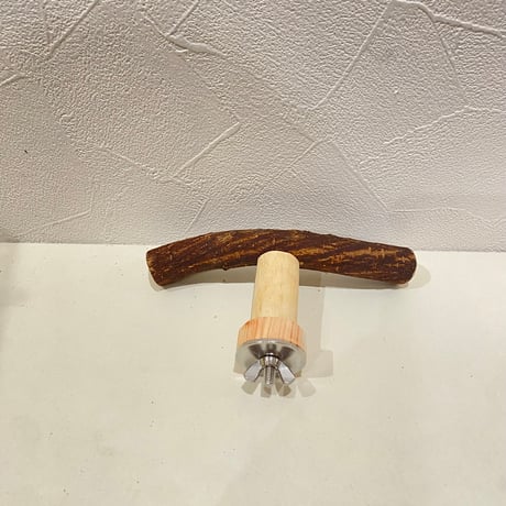 自然木（ツタ）のT字パーチ HOEI465  直径1.8cm/長さ13cm