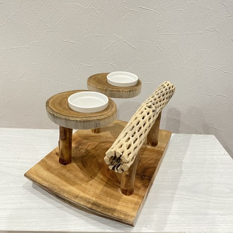 カクタスのスタンドパーチ　おやつ入れ付き パーチ長さ30cm