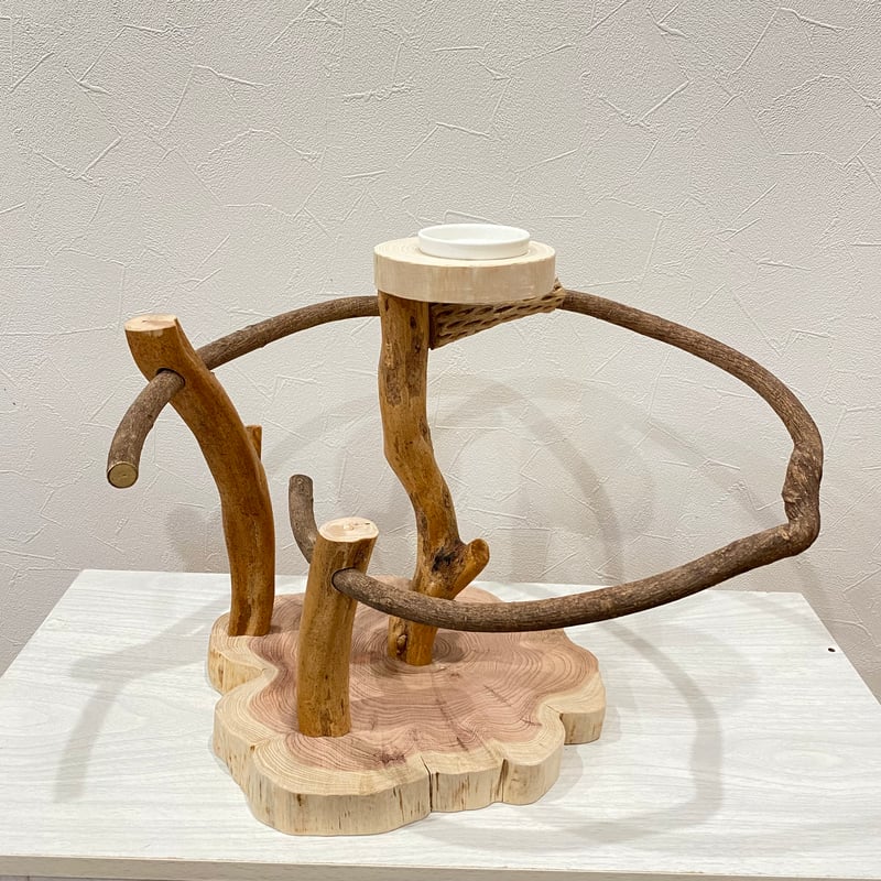 ツタのぐるぐるバードアスレチック②【インコのおもちゃ・自然木の