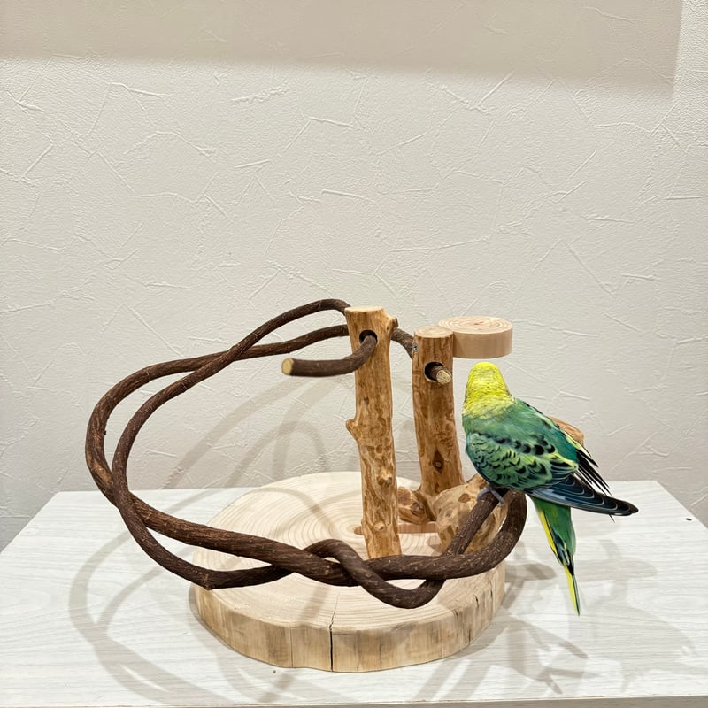 ツタのぐるりんバードアスレチック ②【インコのおもちゃ・自然木の