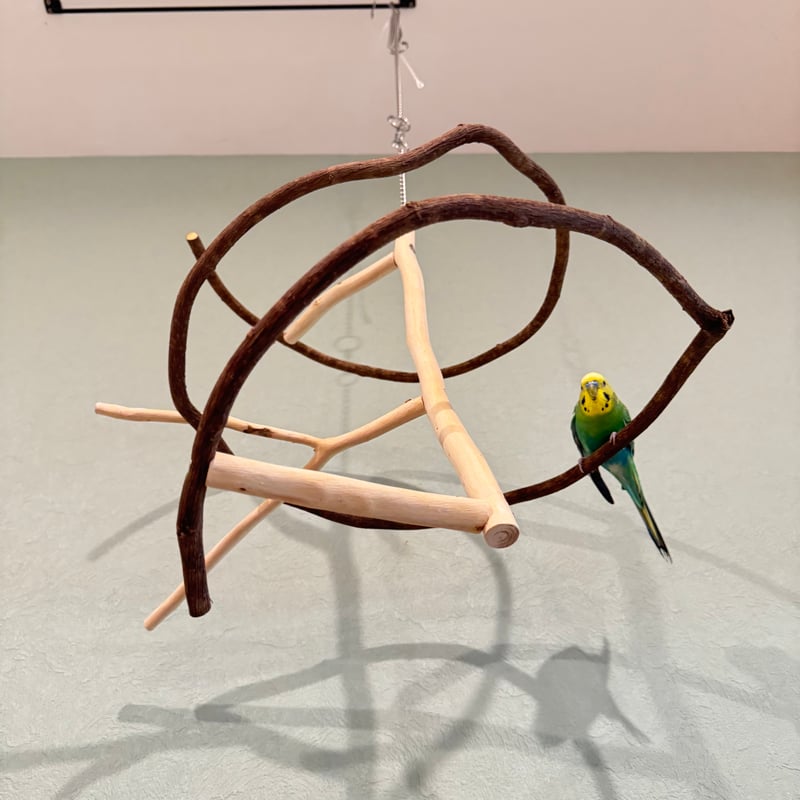 コトリのなる木ミニ ツタのつり下げバードアスレチック | 自然木