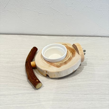 【S様専用】おやつ入れつき丸太パーチ