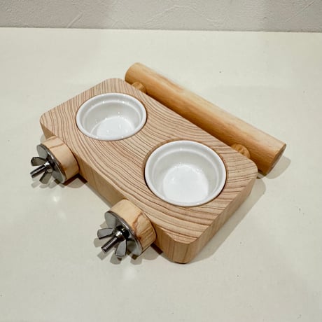 【I様専用】 おやつ入れ付きパーチ【インコ 天然木 自然木 パーチ 止まり木】