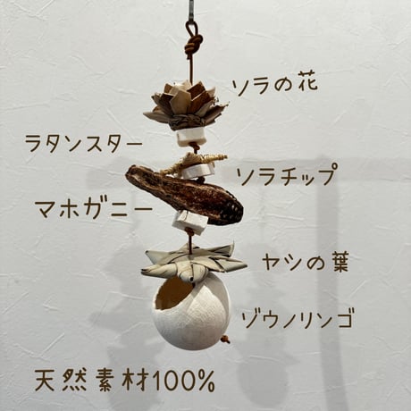 天然素材100% ゾウノリンゴのフォレイジングトイシングルB【インコのおもちゃ ストレス発散】