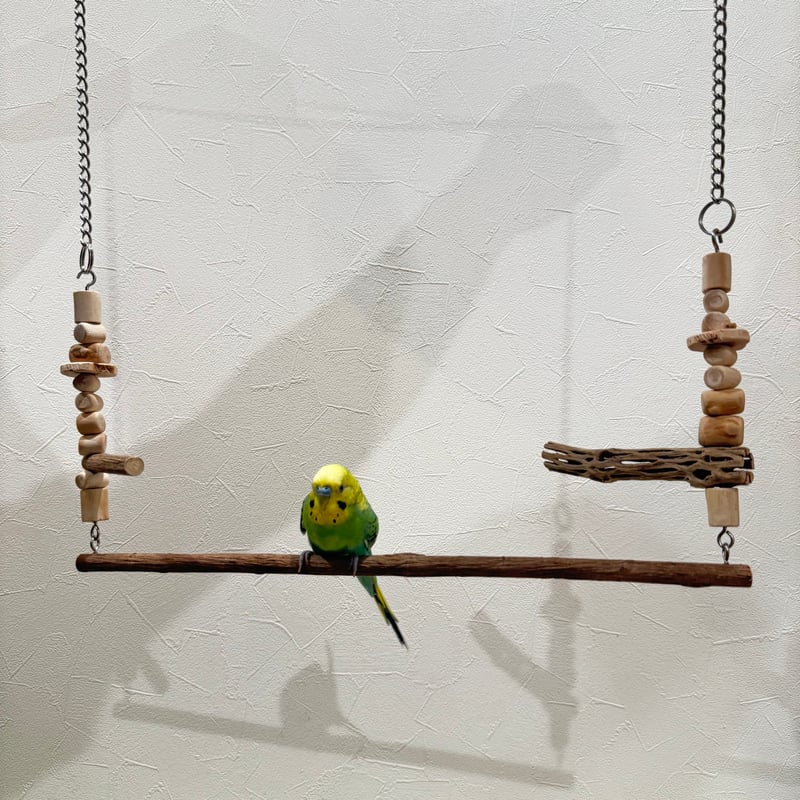 K様専用】ツタとウッドパーツのブランコ 【自然木 インコのおもちゃ