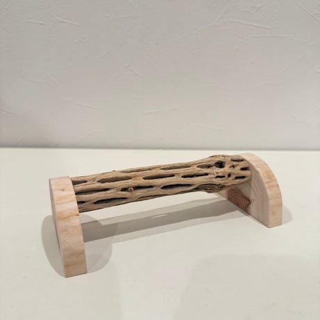 幼鳥・老鳥・介護サポート用　置き型カクタスパーチ② 全長17.5cm/カクタス長さ15cm 【インコ 止まり木 バンブルフット】