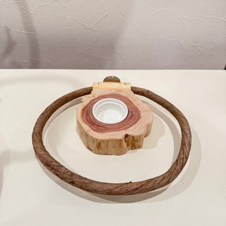 【◯山さんちのことりーず様専用】ドーナツパーチのごちそうテーブル【インコ 天然木 自然木 パーチ 止まり木】