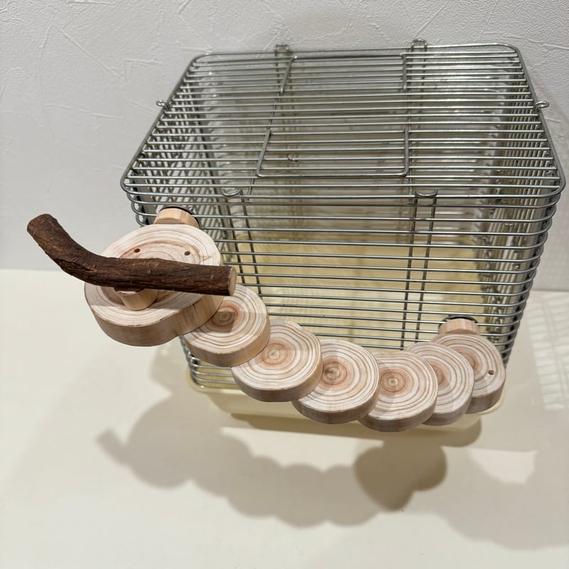 パーチつき螺旋階段(可動式) | 自然木の鳥用品 鳥豆堂 パーチつき螺旋階段(可動式) | 自然木の鳥用品 鳥豆堂