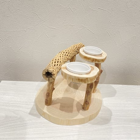 【sorapyonpyon様専用】カクタスおやつ入れつきスタンドパーチ カクタスパーチ