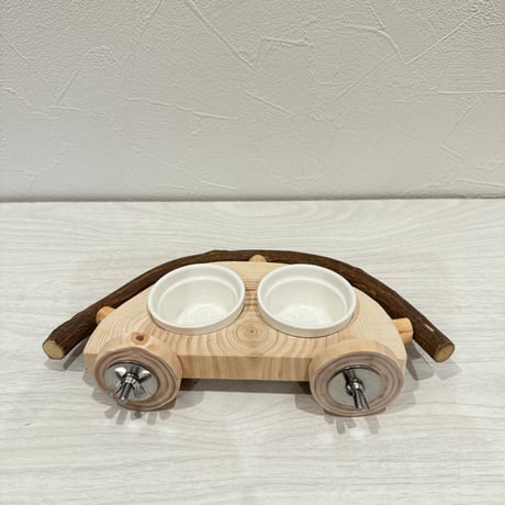 【okame7HSPHOTC様専用】極小サイズカクタスパーチ  おやつ入れつき丸太パーチ