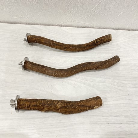 自然木（ツタ）パーチ3本セット④ 直径2cm/長さ20cm/15cm