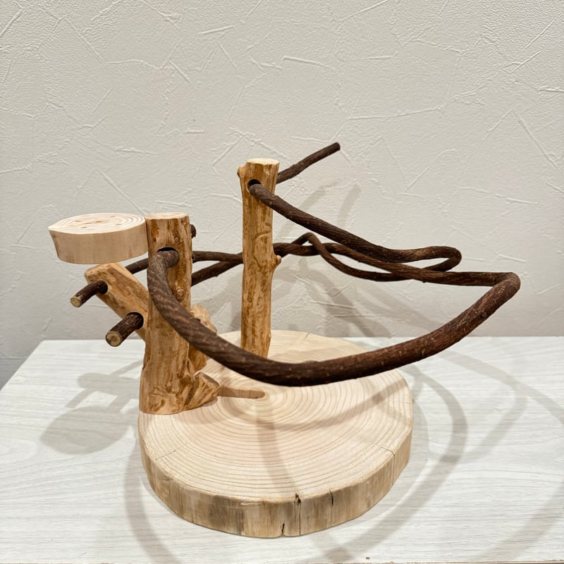 ツタのぐるりんバードアスレチック ②【インコのおもちゃ・自然木の