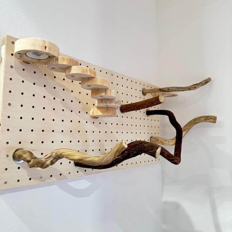 自由にカスタム 壁掛けバードアスレチック【B】 | 自然木の鳥