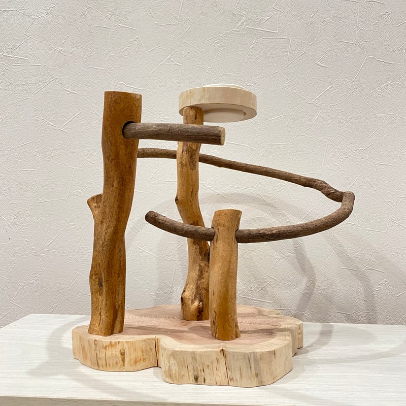 ツタのぐるぐるバードアスレチック②【インコのおもちゃ・自然木の