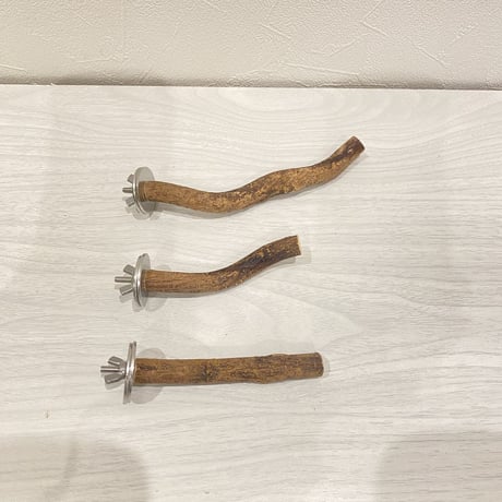 自然木（ツタ）パーチ小型さん用  3本セット 直径1.2cm 長さ10cm/15cm