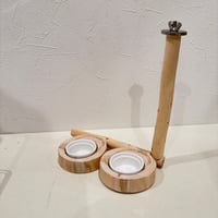 【受注製作】つり下げ用おやつ入れ（2個付き） 幼鳥・老鳥・病鳥【SANKOルーミーベーシック用 インコ 天然木の止まり木】