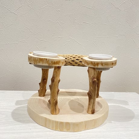 【sorapyonpyon様専用】カクタスおやつ入れつきスタンドパーチ カクタスパーチ
