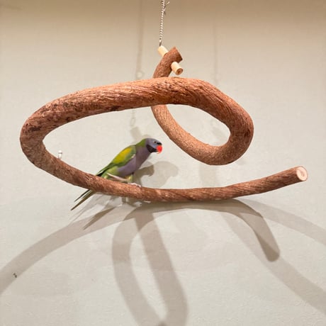 超でかいとぐろちゃんブランコ　【インコのおもちゃ 自然木】