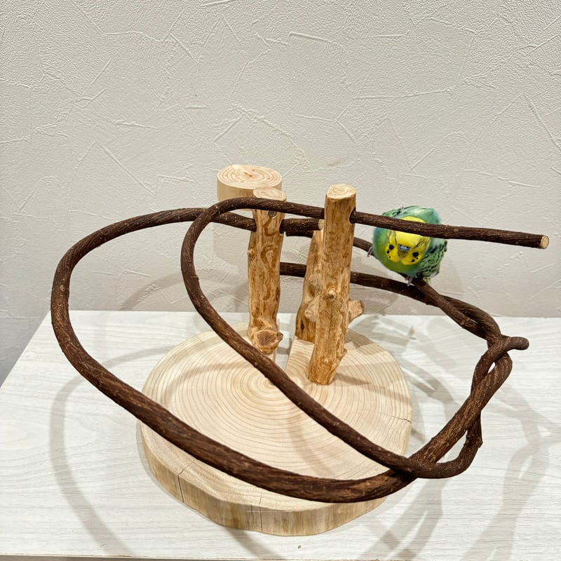 ツタのぐるりんバードアスレチック ②【インコのおもちゃ・自然木の