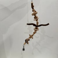 天然ウッドビーズのおでんくん① ステンレスベル付き