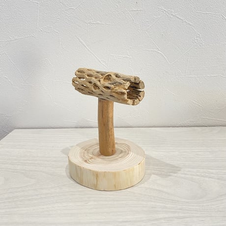 【体重測定用】カクタスのスタンドパーチ①　パーチ長さ10cm／高さ約10cm