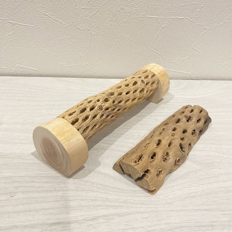 幼鳥・老鳥・介護用　置き型カクタスパーチ 全長19cm/カクタス長さ15cm