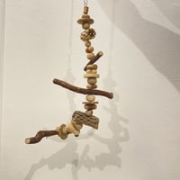 おでんくん③【シロハラサイズ】カクタスと天然ウッドビーズのゆらゆらおもちゃ