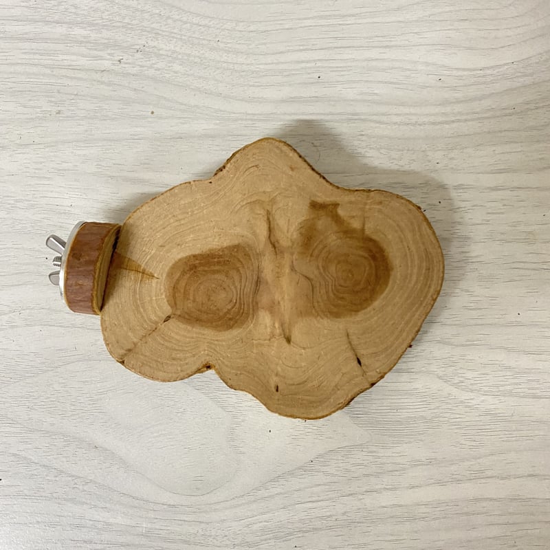 カイヅカイブキの丸太テーブルパーチ② 円直径11×8cm | 自然木の鳥用品