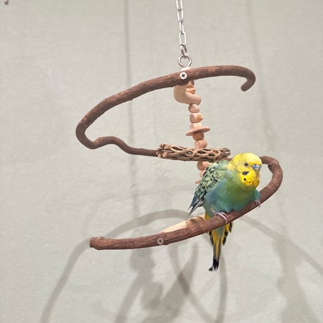 コトリのなる木ミニミニカスタム　ツタのつり下げバードアスレチック【文鳥 インコ 自然木 止まり木】