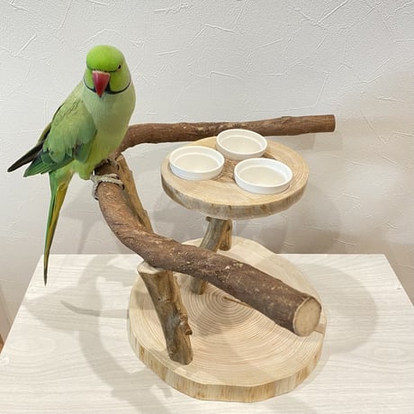ツタのおやつ入れ付きテーブルスタンド
