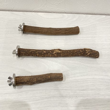 自然木（ツタ）パーチ3本セット② 直径1.5cm 長さ10cm/ 直径2cm 長さ14.5cm/19cm