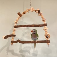 ポテトヘッドくんBIG【C】　カスタムアスレチックブランコ【インコのおもちゃ・自然木のとまり木】