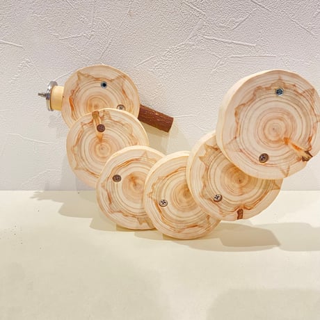 桧の螺旋階段（可動式）  直径約7.5cm