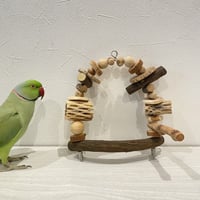 ポテトヘッドくんミニC　天然ウッドビーズのカスタムブランコ