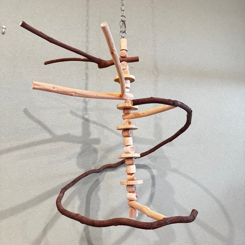 コトリのなる木カスタム つり下げゆらゆらバードアスレチック【インコ