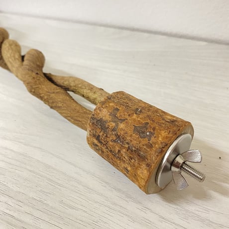自然木（ツタ）のツイストパーチ 直径3cm（2本）43cm⑨