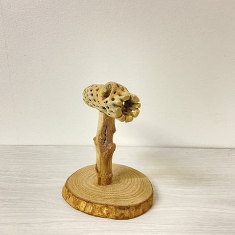 カクタスのスタンドパーチ④　パーチ長さ13.5cm／高さ14.5cm