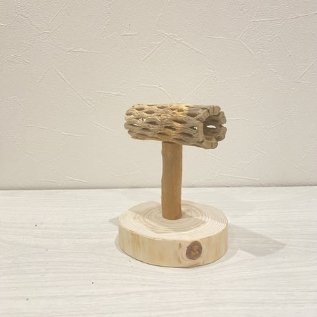 【体重測定用】カクタスのスタンドパーチ②　パーチ長さ10cm／高さ約10cm