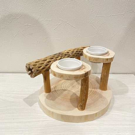 【K様専用】カクタスおやつ入れつきスタンドパーチ カクタスパーチ
