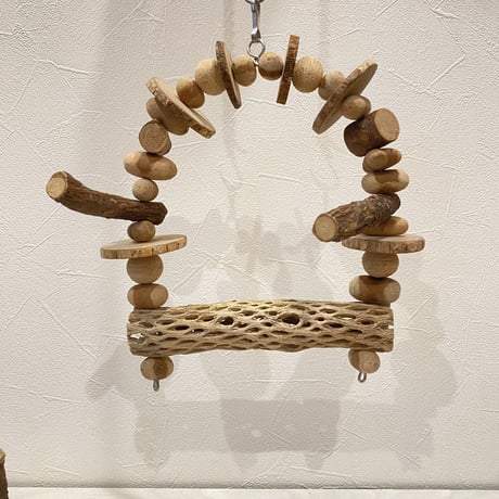 【LiSA様専用】天然ウッドビーズとカクタスのブランコ