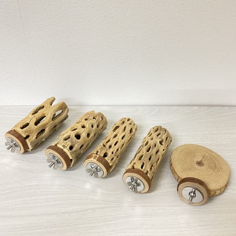 【lingwangwanshan様専用】カクタスパーチ　カクタスパーチ 中10cm×2 カクタスパーチ 小11cm×2 丸太テーブルパーチ